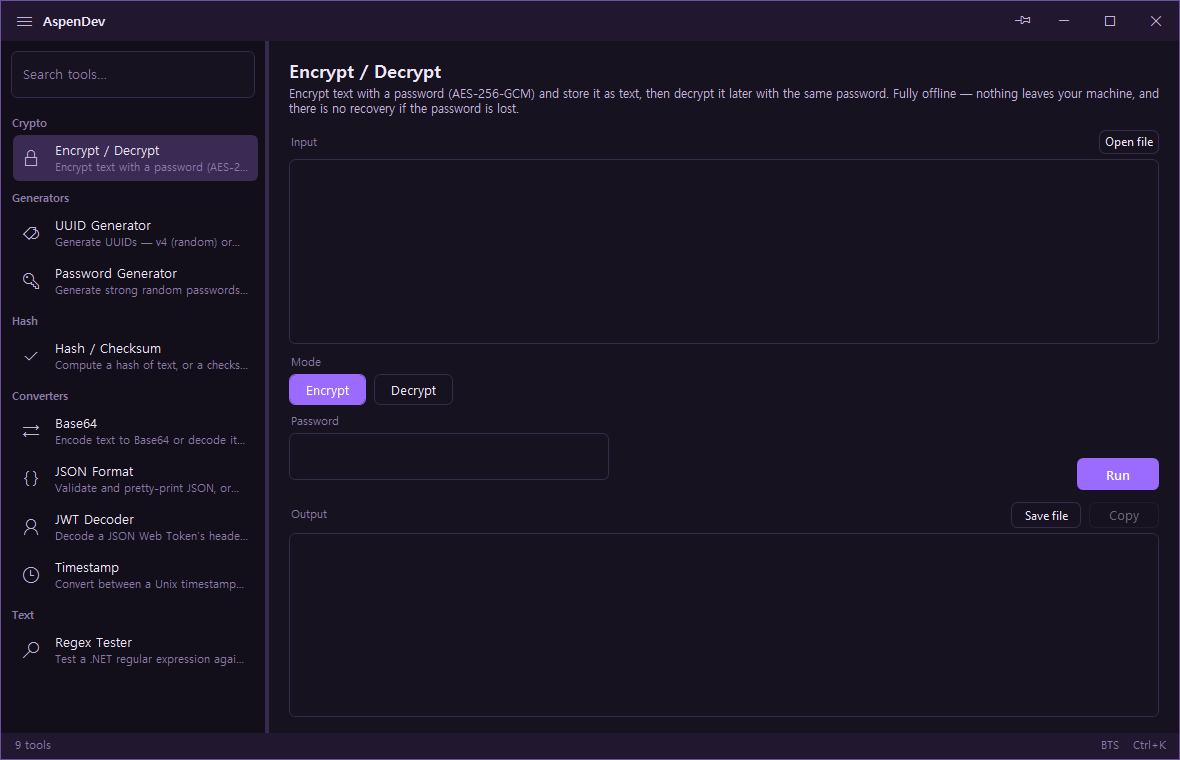 AspenDev — BTS theme