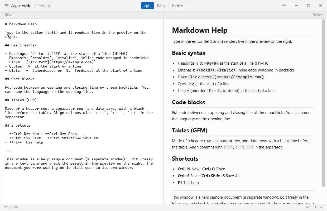 AspenMark — Light theme